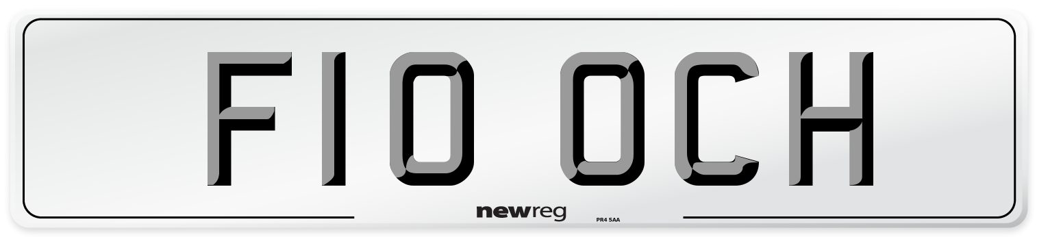 F10 OCH Number Plate from New Reg